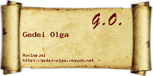 Gedei Olga névjegykártya