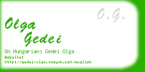 olga gedei business card